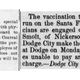Newspaper clippings report on the vaccination trains.